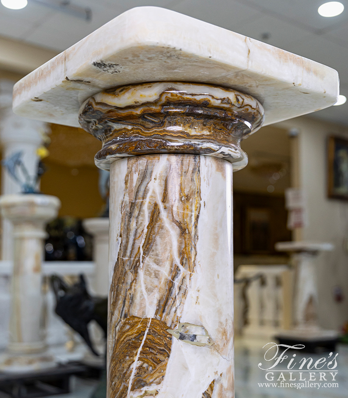 Marble Bases  - Tra Onyx Pedestals - MBS-260